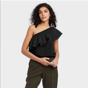A New Day one-shoulder ruffle top